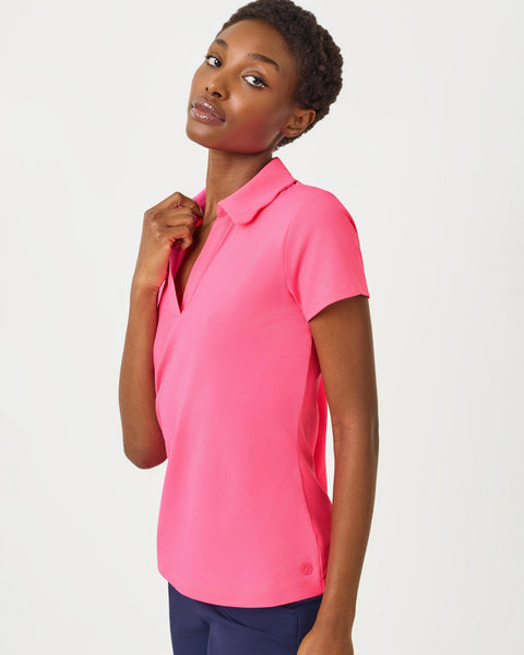 Frida Scallop Polo, Cherry Blossom Pink-Lilly Pulitzer