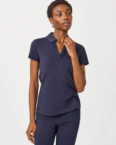 Frida Scallop Polo, True Navy-Lilly Pulitzer