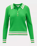 Suzette Sweater, Putting Green X Resort White-Lilly Pulitzer