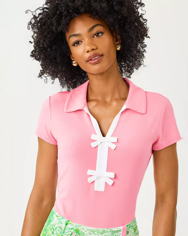 Frida Bow Polo UPF 50+, Conch Shell Pink-Lilly Pulitzer