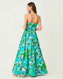 Ivella Maxi Dress, Capri Blue Rousseaus Roses Overlay-Lilly Pulitzer