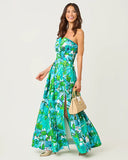 Ivella Maxi Dress, Capri Blue Rousseaus Roses Overlay-Lilly Pulitzer