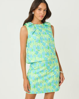 ANNALEESE SLEEVELESS CROP, CAPRI BLUE