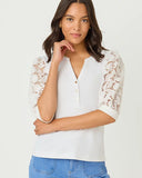 Ronson Eyelet Knit Top, Resort White-Lilly Pulitzer