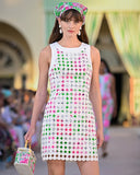 Lydon Lace Shift, Chicken Check, Cherry Blossom Pink-Lilly Pulitzer