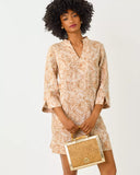 Annadetta Linen Tunic Dress, Iced Latte