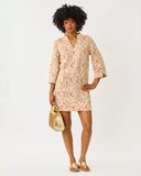 Annadetta Linen Tunic Dress, Iced Latte