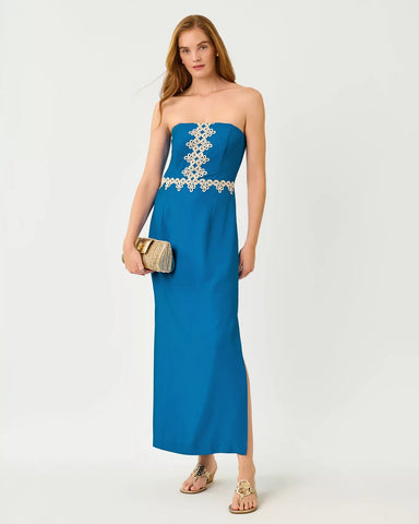 Kristella Maxi Dress, Nassau Blue-Lilly Pulitzer