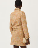GWYNNIE BOUCLE JACKET, ICED LATTE