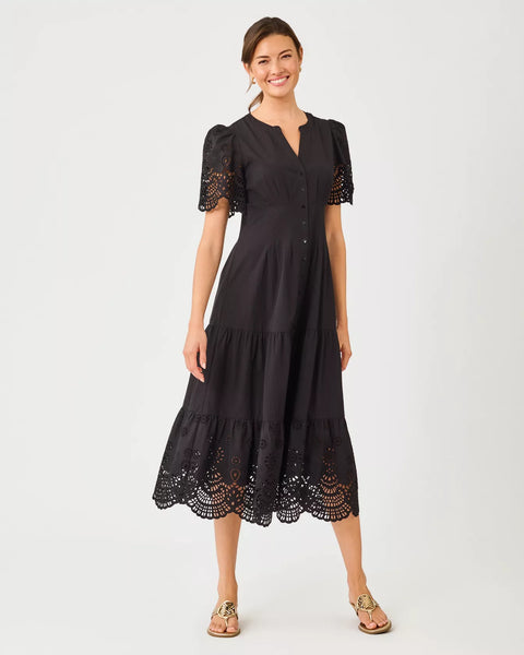 Wayland Midi Dress, Noir