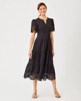Wayland Midi Dress, Noir-Lilly Pulitzer