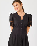 Wayland Midi Dress, Noir