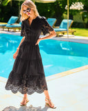 Wayland Midi Dress, Noir