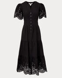 Wayland Midi Dress, Noir