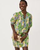 Mialeigh Elbow Sleeve Dress -Multi Lil Palm Prowl Engineered Woven Dress