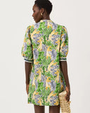 Mialeigh Elbow Sleeve Dress -Multi Lil Palm Prowl Engineered Woven Dress