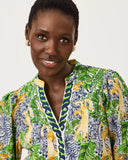 Mialeigh Elbow Sleeve Dress -Multi Lil Palm Prowl Engineered Woven Dress