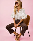 28" Annet Crop Flare Knit Microsuede Pant, Coco Beach-Lilly Pulitzer