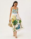 Wendley Midi Dress - Coconut Oversized Key West Toile Engineered Wove-Lilly Pulitzer