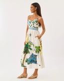 Wendley Midi Dress - Coconut Oversized Key West Toile Engineered Wove-Lilly Pulitzer