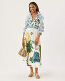 Wendley Midi Dress - Coconut Oversized Key West Toile Engineered Wove-Lilly Pulitzer