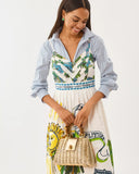 Wendley Midi Dress - Coconut Oversized Key West Toile Engineered Wove-Lilly Pulitzer
