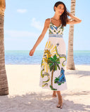 Wendley Midi Dress - Coconut Oversized Key West Toile Engineered Wove-Lilly Pulitzer