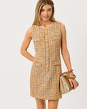Bindy Boucle Shft Romper, Iced Latte Golden Age Eyelash Boucle-Lilly Pulitzer