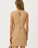 Bindy Boucle Shft Romper, Iced Latte Golden Age Eyelash Boucle-Lilly Pulitzer