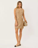 Bindy Boucle Shft Romper, Iced Latte Golden Age Eyelash Boucle-Lilly Pulitzer