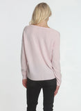 L&T BF Vee Sweater Cashmere, Blush-LABEL+thread