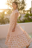 Cinched Flirty Midi, Arbor Coral-Oliphant Design