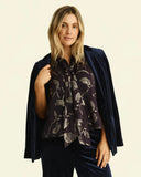 Peggy Blouse, Foothill Leaf Metallic-Cartolina