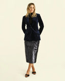 Mulberry Midi Skirt-Sapphire-Cartolina