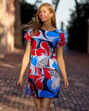 Jc Ella Dress, Mod Garden Navy-Jude Connally