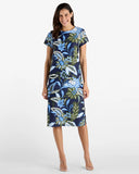 Ella Midi, Falling Floral Navy
