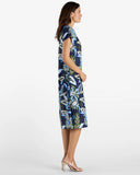 Ella Midi, Falling Floral Navy