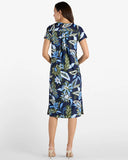 Ella Midi, Falling Floral Navy