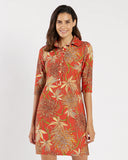 Susanna Dress Classic Mums, Paprika-Jude Connally