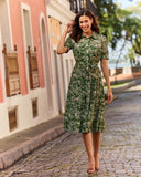 Marina Dress Cotton Voile, Foliage Toile-Jude Connally