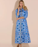 JC Minna Dress, Heritage Chains Peri/ Gold-Jude Connally