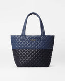 MZ Wallace Medium Metro Tote Deluxe, Black Navy-MZ Wallace
