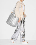 MZ Wallace Metro Tote Deluxe -Matte Silver-MZ Wallace