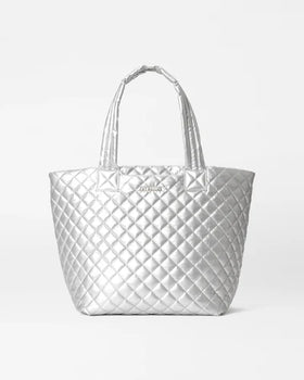 MZ Wallace Metro Tote Deluxe -Matte Silver-MZ Wallace