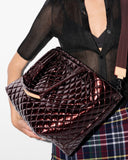 MZW Metro Tote Deluxe-Lacquer, Bordeaux-MZ Wallace