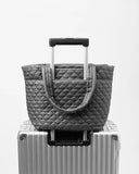 MZ Wallace Metro Tote Deluxe, Pewter Metallic-MZ Wallace