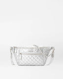 MZ Wallace Crosby Crossbody Sling-Matte, Silver-MZ Wallace