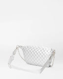 MZ Wallace Crosby Crossbody Sling-Matte, Silver-MZ Wallace