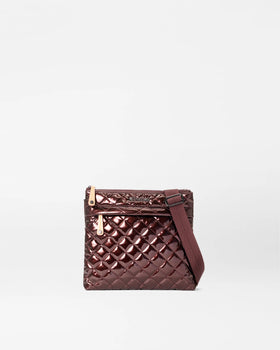 MZW Metro Flat Crossbody, Bordeaux Lacquer-MZ Wallace