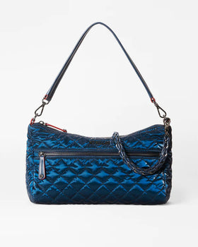 MZ Wallace Metro Sling Bag in Midnight Liquid